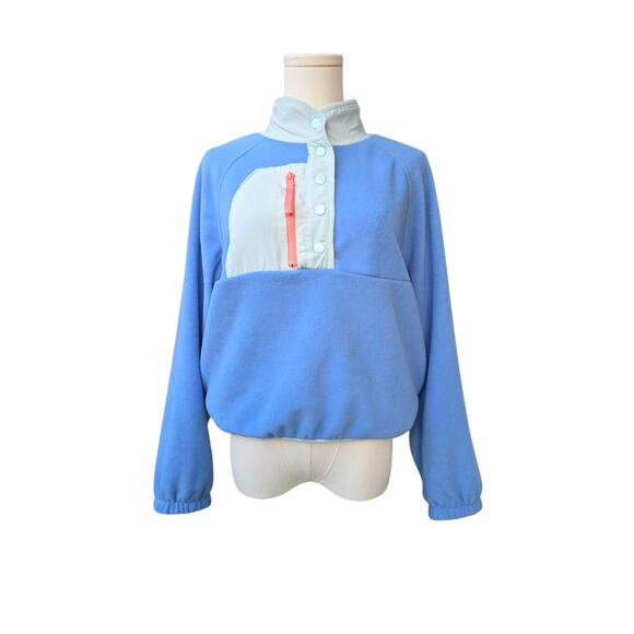 NWT HIPPIE ROSE Blue Fleece with Aqua and Coral Details - Picture 1 of 7